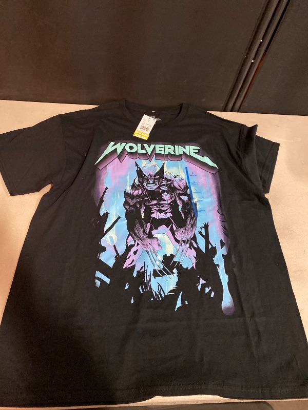 Photo 1 of L Men's Disney Wolverine Short Sleeve Graphic T-Shirt - Black Crew Neck, X-Men Design
