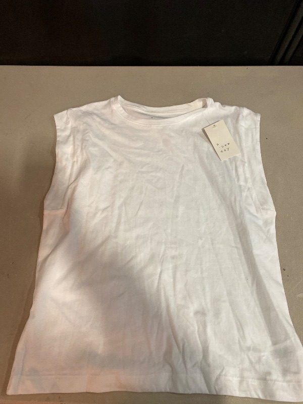 Photo 1 of M Women's Extended Short Sleeve T-Shirt - a New Day White 100% Cotton, Midweight Jersey, Crew Neck Pullover