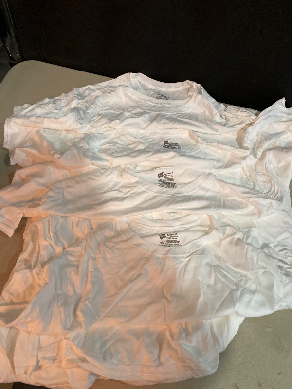 Photo 1 of 2XL Hanes Men's Crewneck T-Shirt with Fresh IQ 5pk - White Tagless, Moisture Wicking