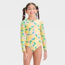 Photo 1 of L Girls' Lemon Printed One Piece Swimsuit - Cat & Jack