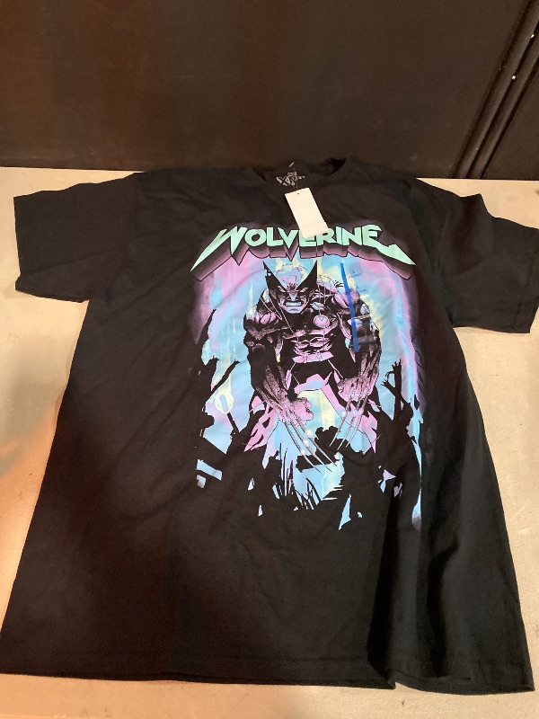 Photo 1 of L Men's Disney Wolverine Short Sleeve Graphic T-Shirt - Black Crew Neck, X-Men Design