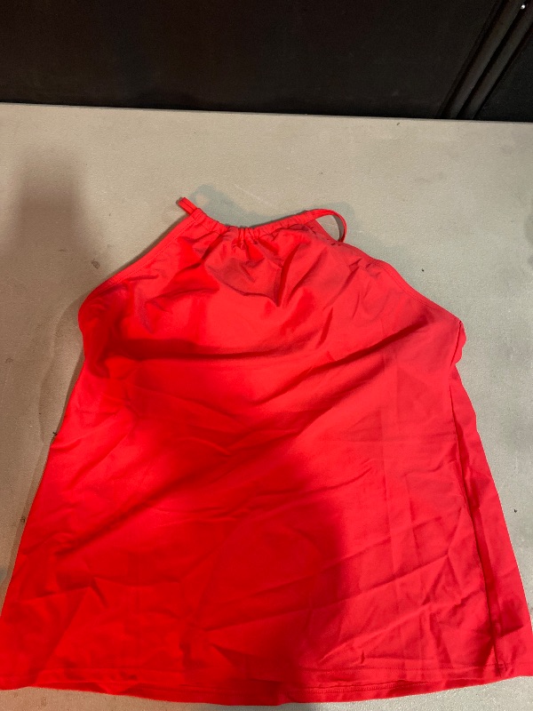 Photo 1 of L 12-14 Women's Shirred High Neck Tankini Top - Shade & Shore