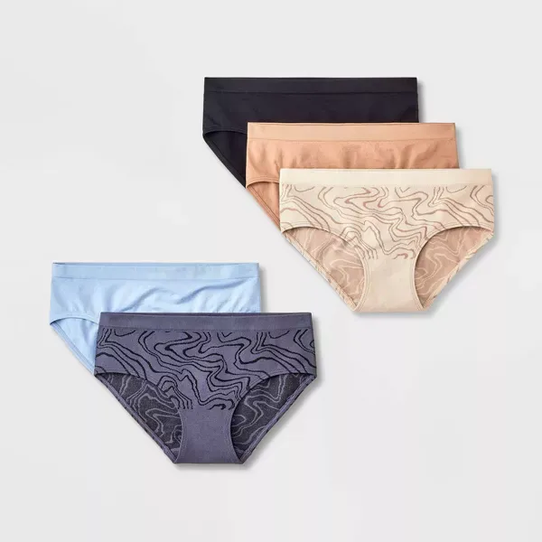 Photo 1 of Girls' 5pk Seamless Hipster Underwear - art class