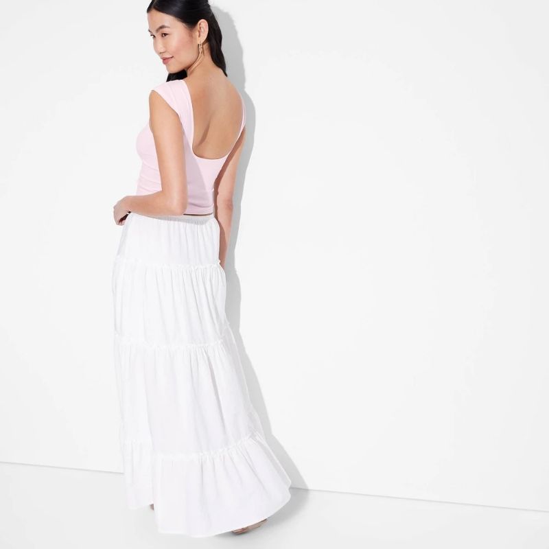 Photo 1 of M Women's Cap Sleeve Seamless Jersey T-Shirt - Wild Fable Light Pink : Lightweight Nylon-Spandex Pullover, Casual Fit