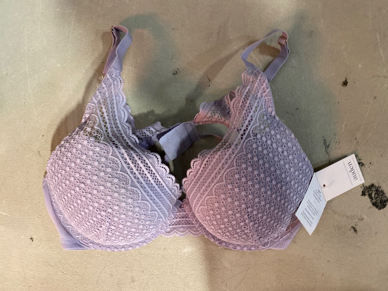 Photo 1 of 38B Women's Lace Push-up Plunge Bra - Auden™ Lavender 38B: Molded Cup, Underwire, Adjustable Strap