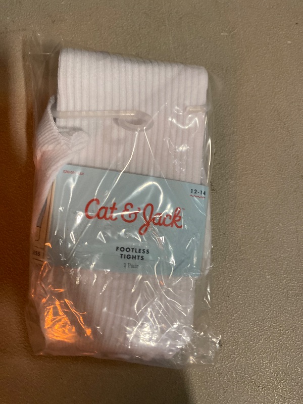 Photo 1 of Size 12-14 Girls Footless Ribbed Tights - Cat  Jack