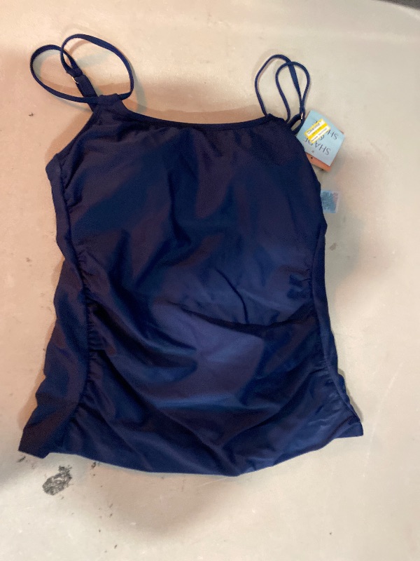 Photo 1 of (M) Women's Shirred Bikini Top - Shade & Shore™ Blue M