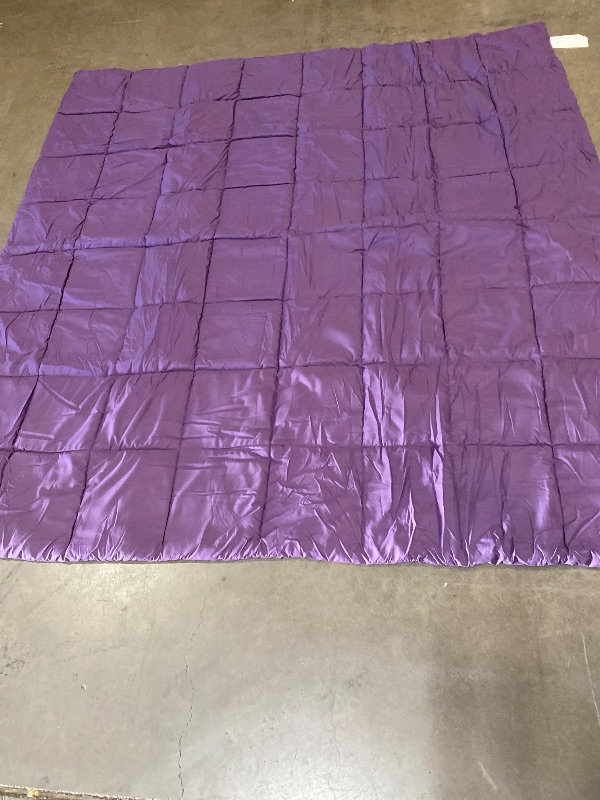Photo 1 of puredown® Soft Feather Down Throw Blanket full/Queen  Lightweight Packable Couch Throw for Indoor and Outdoor Use, , Purple