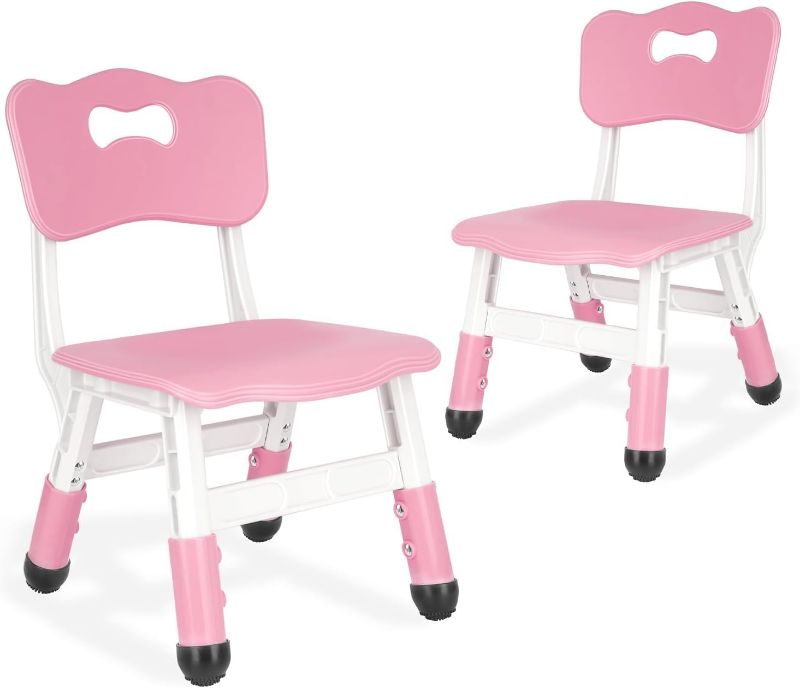 Photo 1 of Kids Chair Adjustable Height Children Chairs Suitable for Children Age 2-8 with Foot Covers for Home Classroom Kindergarten and Children's venues Two-Pack