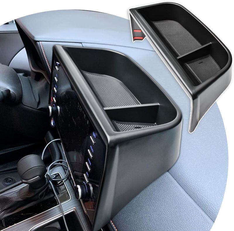 Photo 1 of Dashboard Organizer Compatible with Toyota Sienna 2021 2022 2023 2024 Interior Accessories, Dash Console Insert Tray for 2021-2024 Sienna, Behind Screen Compartment Tissue Sunglasses Holder