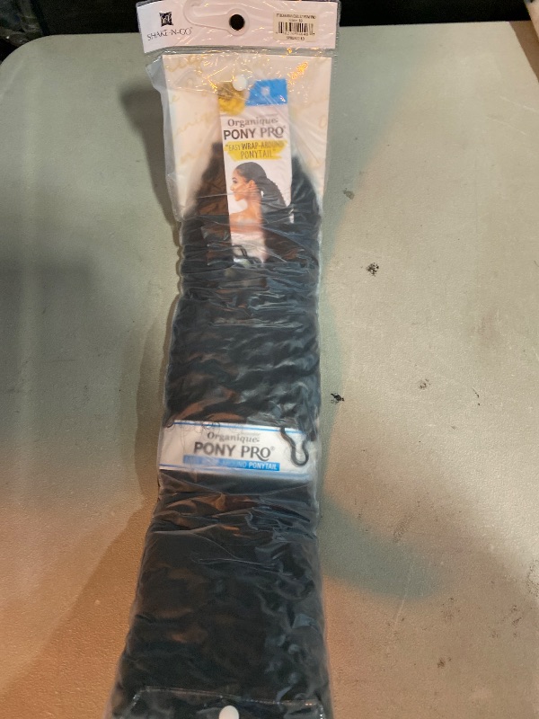 Photo 1 of Organique Mastermix Shake N Go Synthetic Pony Pro Ponytail - BOHEMIAN CURL 32" (1B Off Black)