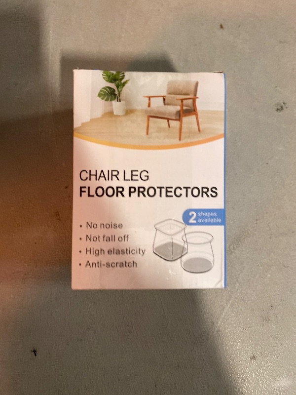 Photo 1 of BALEINE 24 Pack Silicone Chair Leg Floor Protectors, Stool Leg Protectors Cap, Non-Slip Chair Leg Caps for Hardwood Floors (Clear & Small, 24 Pack)