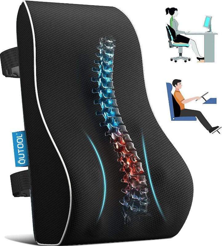 Photo 1 of Lumbar Support Pillow for Office Chair, Office Home Essentials,Stocking Stuffers,Back Support Pillow for Car, Chair Cushions,Back Pain Relief Improve Posture,Mesh Cover Double Adjustable Straps