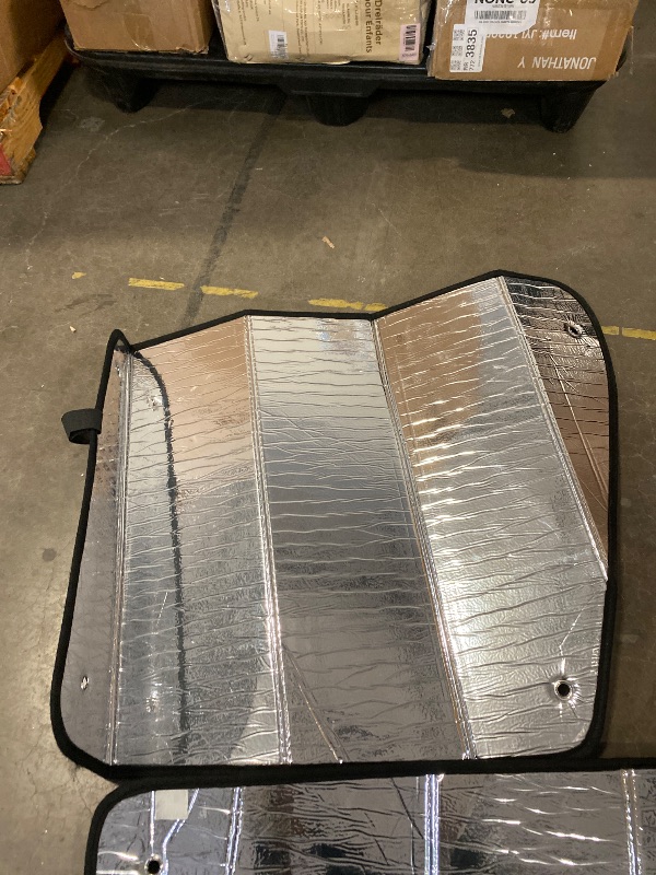 Photo 1 of Pigenius Windshield Sun Shade for 2002-2023 Volvo VN/VNL, 2020-2023 VNR/VAH/VNX Front Window Sunshade, Silver(AstraGuard)