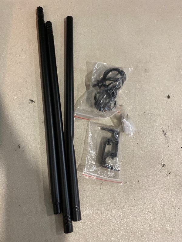 Photo 1 of GXOACKJ Curtain Rods for Windows 33 to 60 Inches Black Adjustable 5/8 inch Curtain Rod for Bedroom, Small Decorative Drapery Rods with Twisted Cage Finals