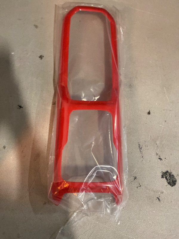 Photo 1 of JeCar Interior Gear Shift Cup Holder Panel Cover Trim Fit for Jeep Wrangler JL JLU Gladiator JT 2018-2024 (Red)