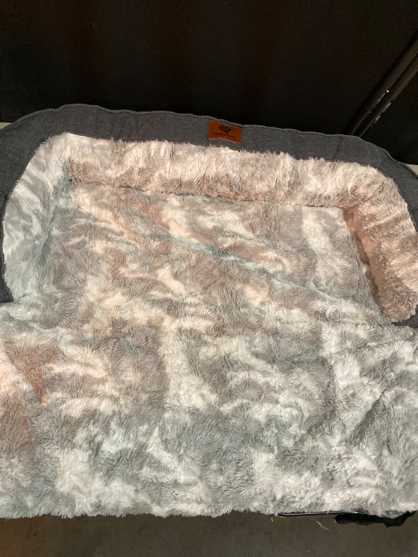 Photo 1 of Calming Dog Couch Bed Mat, Waterproof Fluffy Sofa Cover, Furniture Protector with Handle, Removable and Washable Pet Bed forDogs and Cats