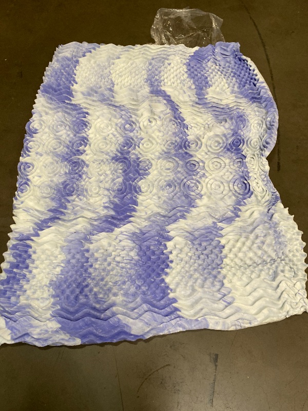 Photo 1 of 3 Inches Full Mattress Topper, 7-Zone Egg Crate Foam Mattress Topper Full Size for Back Pain, Lavender Cooling Gel Infused Mattress Pad for Comfort Sleeep