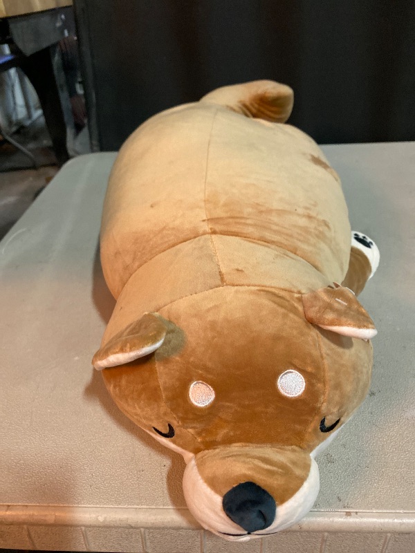 Photo 1 of 30'' Shiba Inu Plush Stuffed Animal, Giant Stuffed Animals for Anxiety, Big Shiba Inu Corgi Plush, Dog Plush Pillow Hugging Pillow Sleeping Dog Cushion Soft Plush Toy Big Stuffed Animals Kawaii Decor