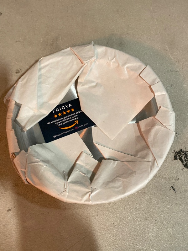 Photo 1 of Frigya Kunefe Plate Large - Cooking and Serving Plates for Shredded Kadaifi, Phyllo, Fillo Dough Pan/Turkish Dessert Dough Burner - Set of 2 Silver Color Aluminum Pans (Large Serving)