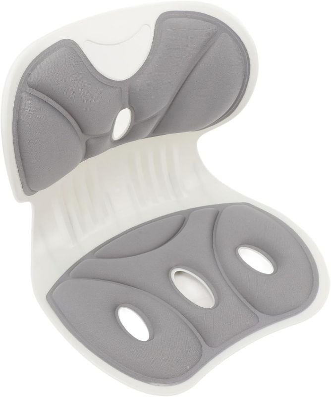 Photo 1 of Garosa Ergonomic Lumbar Support Pillow for Office Chair Back Pain Relief Seat Cushion for Home Car Use Gray