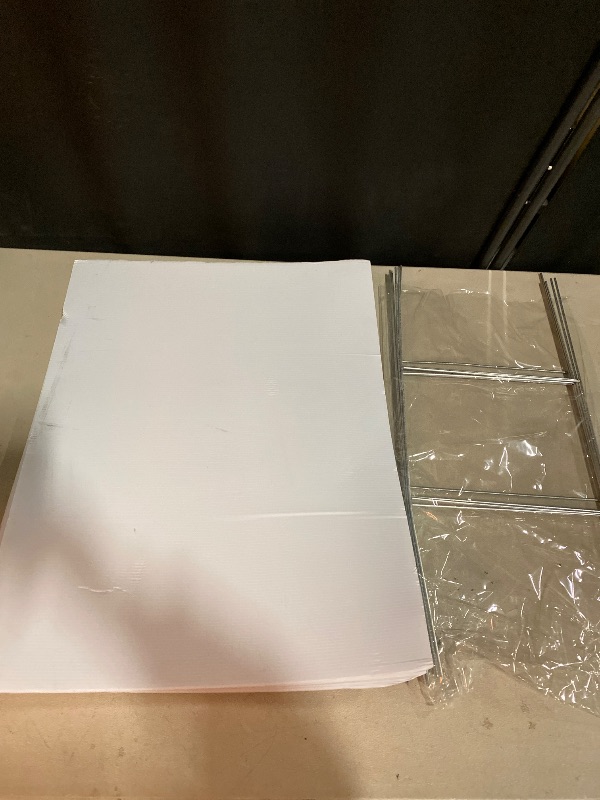 Photo 1 of Blank Yard Signs with Stakes, 6 Pack Lawn Signs 18x24 Inches, Custom Double Sided for Yard Sale Signs Outdoor, Garage Sale, Party Decorations (18x24inch)