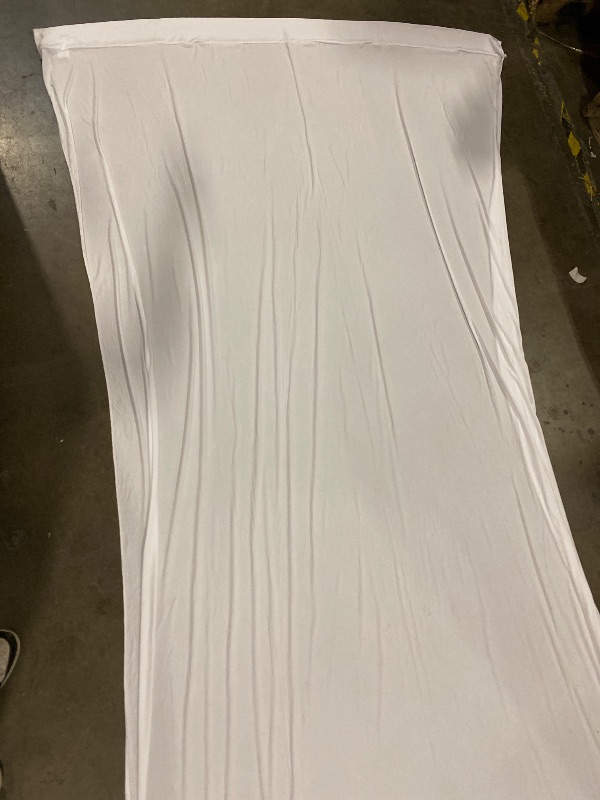 Photo 1 of 5x12 ft Wrinkle Free Ivory Backdrop Curtain for Wedding Parties, 2 Panels 12 ft Long Silky Polyester Photo Backdrop Drapes Back Drop Cloth for Birthday Baby Shower Photography Background Curtains