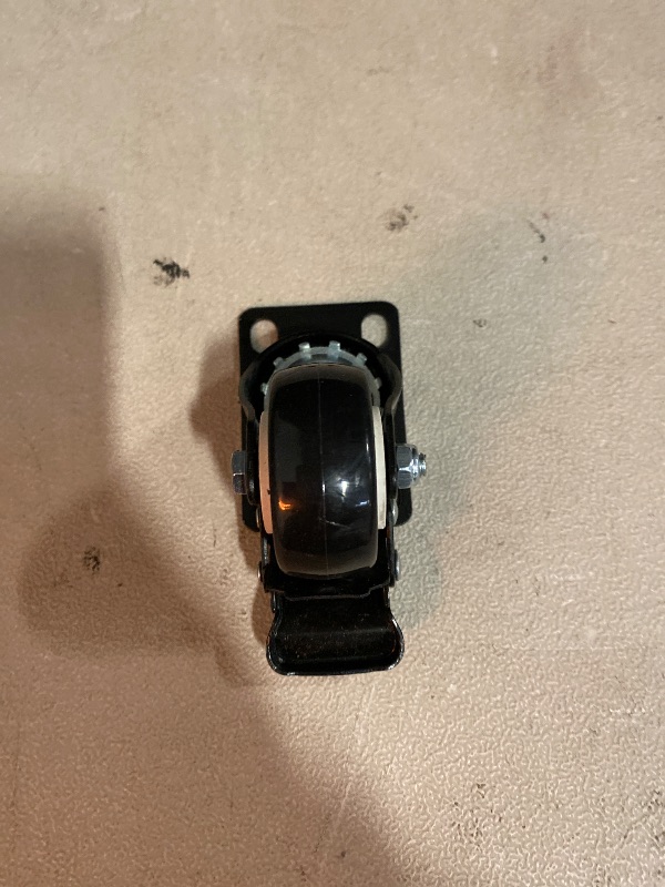 Photo 1 of 2'' Diameter Casters Wheel Rotary Top Flat Plate Swivel Brake Plate Casters Caster Black