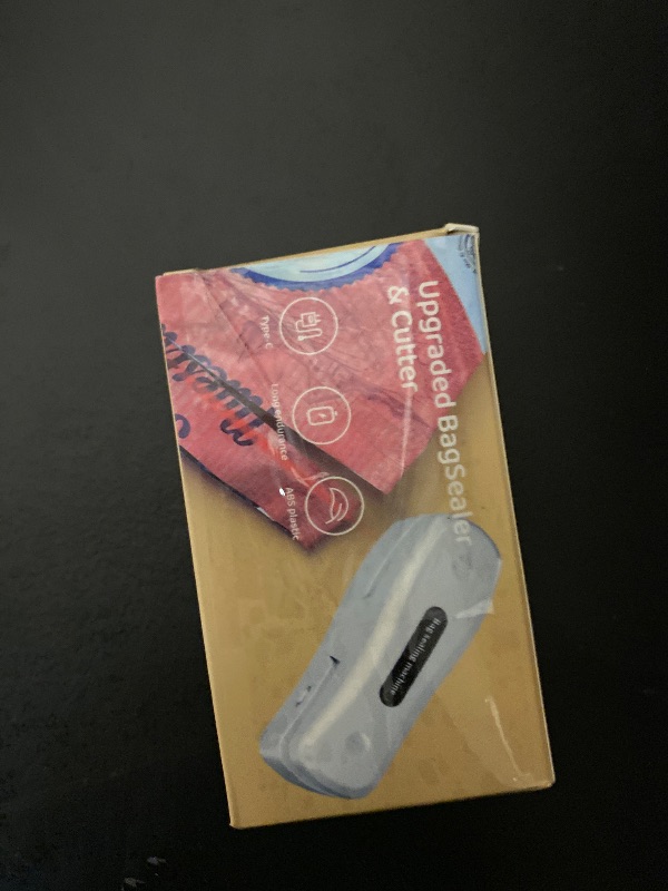 Photo 1 of 2 in 1 Mini Bag Sealer with Cutter, USB-C Rechargeable Heat Sealer for Plastic Bags, Portable Handheld Bag Resealer for Food Storage & Snacks Freshness