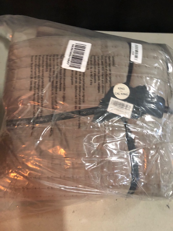 Photo 1 of EVERGRACE Luxury Pearl Velvet Quilt Set King Size, 3 Pieces Lightweight Channel Tack-Stitch Velvet Comforter Set with 2 Shams, Quilted Bedspread Coverlet for All Season, Stone Taupe, 104"x92"