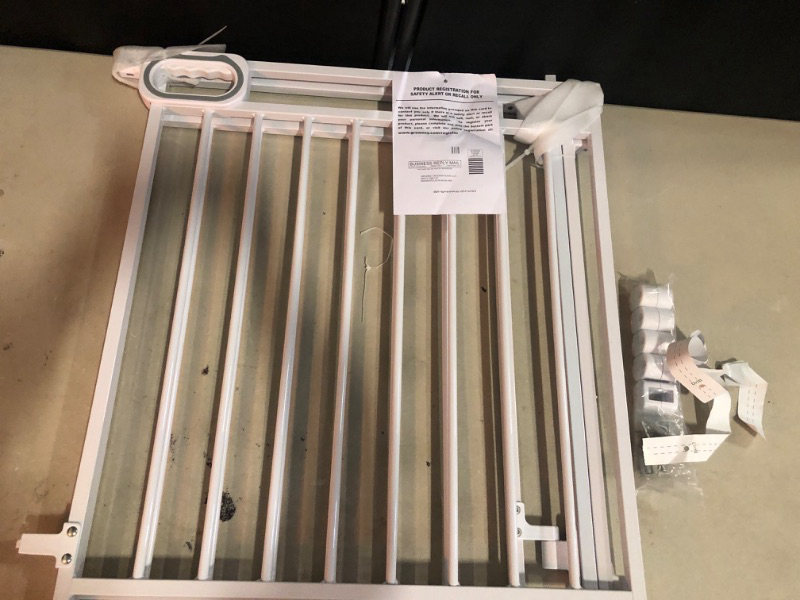 Photo 1 of Grownsy Baby Gate for Stairs- No Bottom Bar, Adjustable Width 29.8” to 43.5” for Child and Pet, Dog Gate with Auto-Close & One-Hand Operation, Hardware-mounted Installation for Doorways and Indoor Use