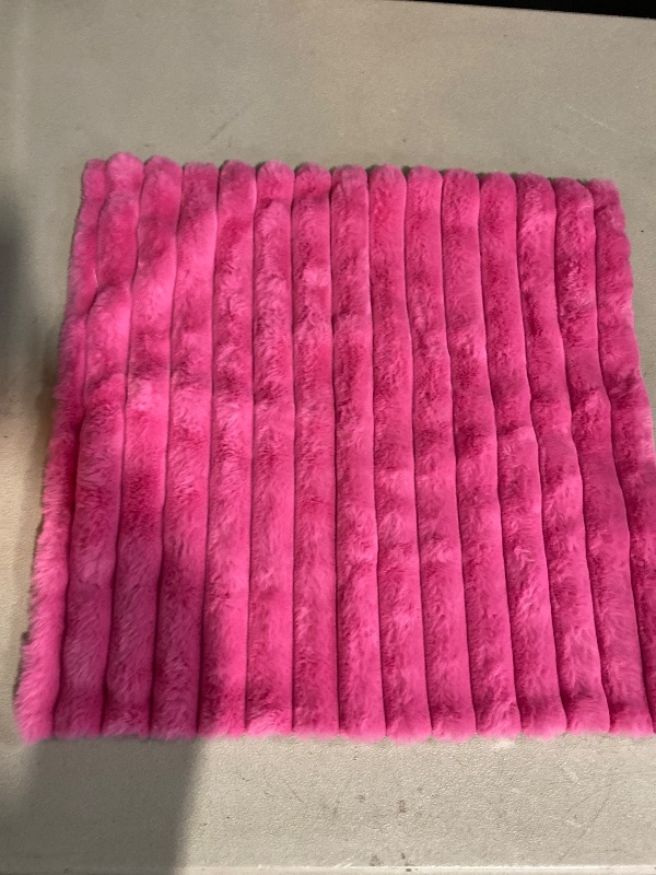 Photo 1 of 2 Pack 18x18 Pillow Cover Velvet Pillow Covers, Faux Fur Square Throw Pillow Covers for Living Room Decorations Throw Pillow Case, Throw Pillow Cover Cushion Cover for Sofa Bedroom Car, Hot Pink