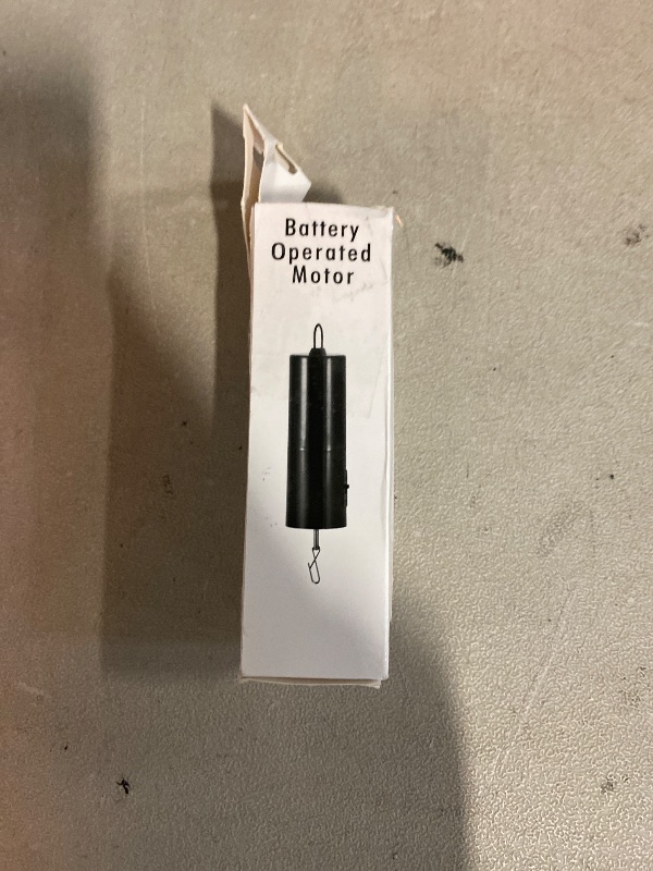 Photo 1 of 1 Piece Hanging Black Rotating Motor Wind Spinner Mobile Battery Operated Motor Multi-Purposes Rotatable Hook for Garden Decoration Accessory Supplies