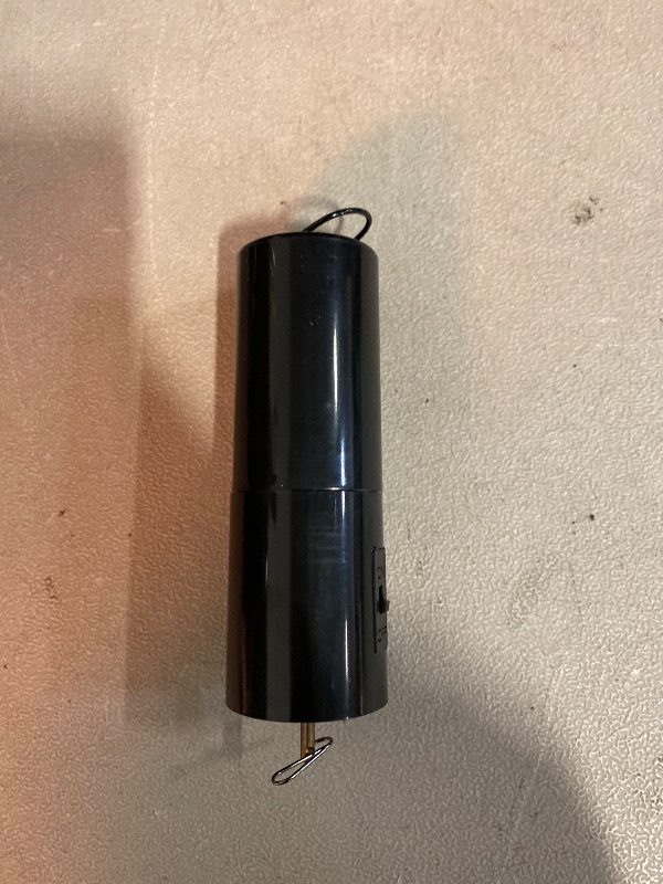 Photo 1 of 1 Piece Hanging Black Rotating Motor Wind Spinner Mobile Battery Operated Motor Multi-Purposes Rotatable Hook for Garden Decoration Accessory Supplies