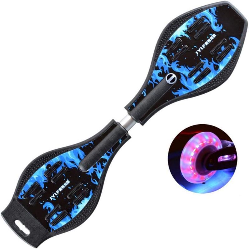 Photo 1 of Deluxe Junior Caster Board in Amazing Blue Color, with Illuminating Wheels for More Excitement, Fun and Visibility, Durable Twistboard for Teenagers, Adults and Professional