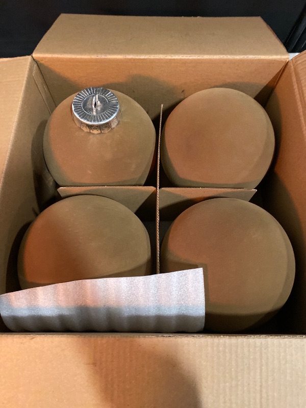 Photo 1 of 4 Pieces Jumbo Christmas Velvet Balls, Large Christmas Tree Ball Ornaments, Giant Xmas Tree Ornaments for Holiday Decorations (Velvet Brown, 6 inch)