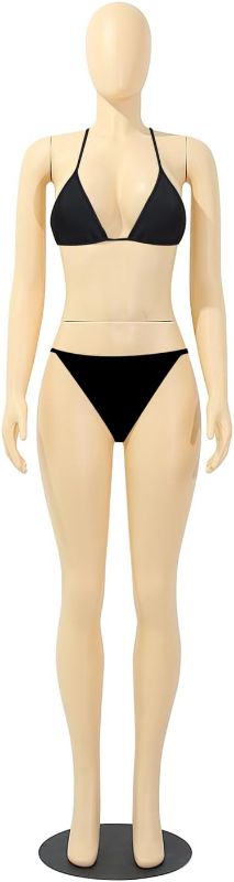 Photo 1 of 63" Full Body Female Mannequin Brazilian Style Display Mannequin with Metal Base for Retail Clothing Stores (70")