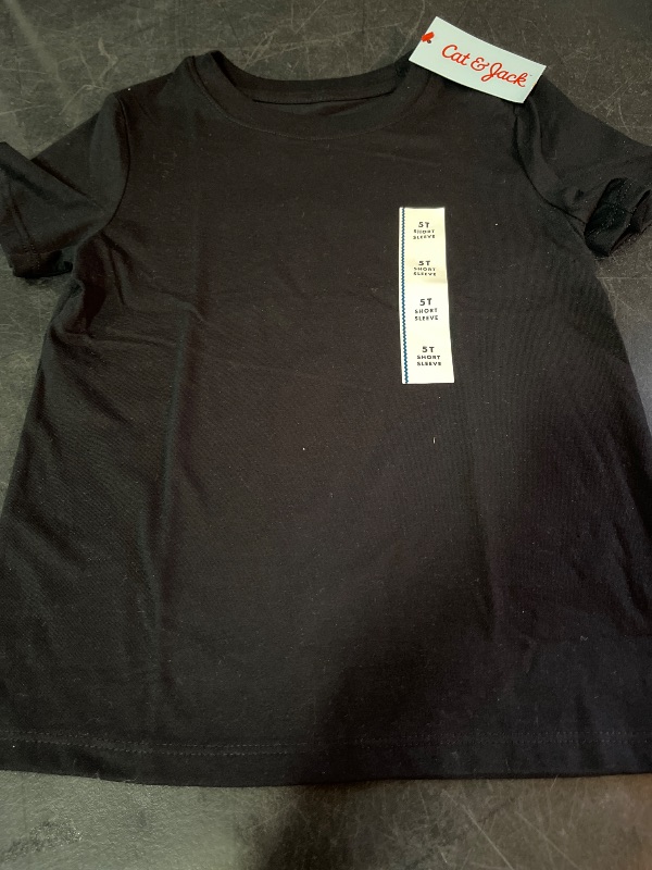 Photo 1 of 5T Toddler Boys' Short Sleeve Solid T-Shirt - Cat & Jack™ Black 5T