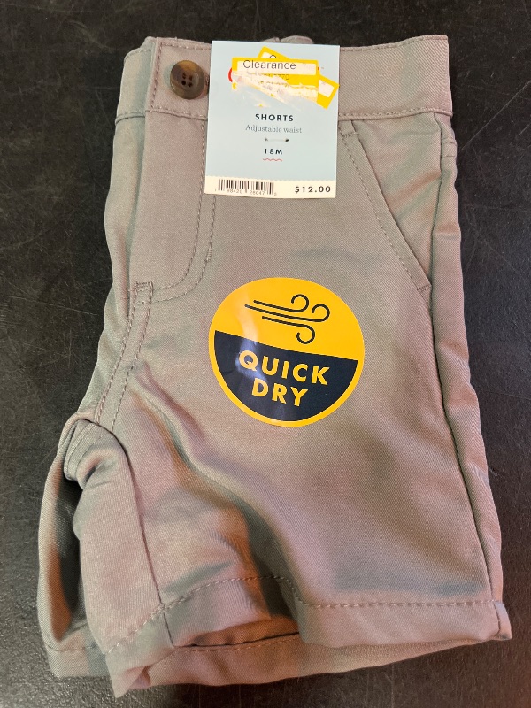Photo 1 of 18M Toddler Boys' Quick Dry Chino Shorts - Cat & Jack™ Gray 18M