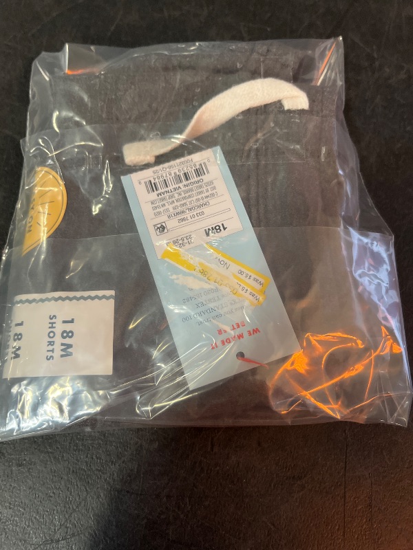 Photo 1 of 12M Toddler Boys' Pull-on Above Knee Shorts - Cat & Jack™ Charcoal Gray 18M: Elastic Waistband