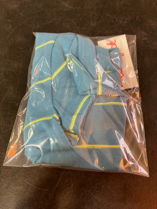 Photo 1 of 12M Toddler Boys' Short Sleeve Striped Jacquard Oversized Shirt - Cat & Jack™ Blue 12M
