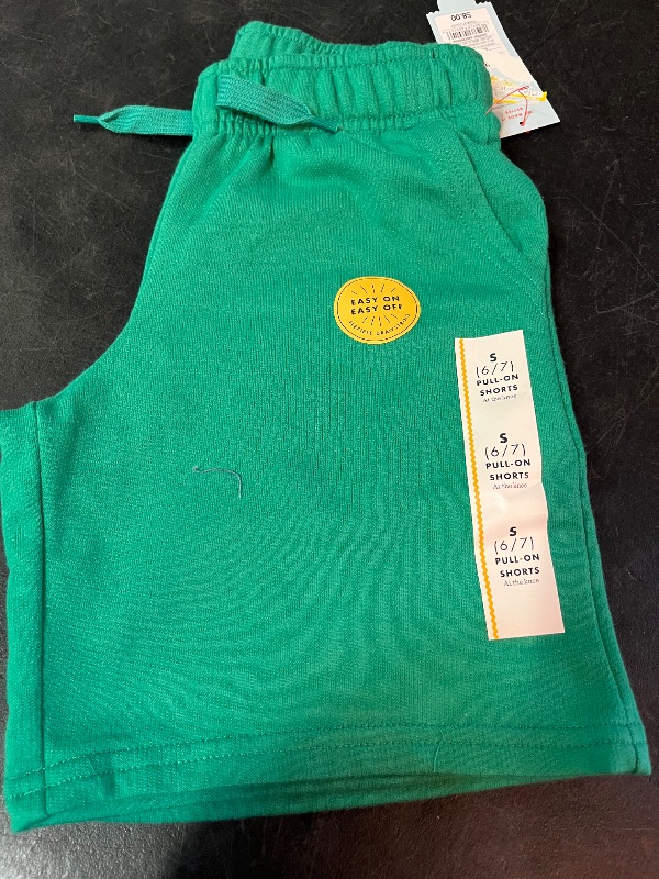 Photo 1 of S(6/7) Boys' Pull-on Shorts - Cat & Jack™ Green S: French Terry, Drawstring Waist, Midweight Fabric
