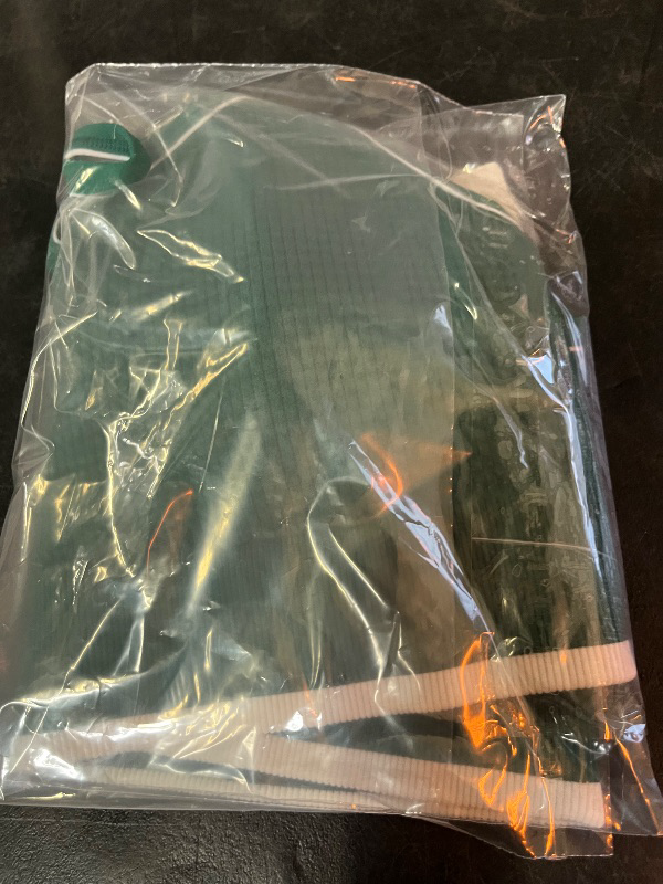 Photo 1 of L Women's Seamless Light Support Tipped Longline Sports Bra - All in Motion™ Dark Green L: Moisture Wicking, Quick Drying, Adjustable Strap
