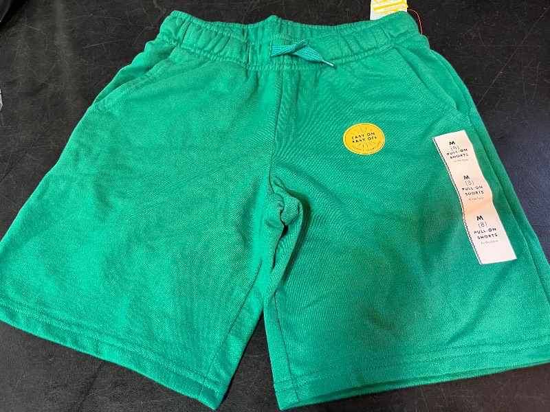Photo 1 of M Boys' Pull-on Shorts - Cat & Jack™ M: Cotton Blend, Recycled Polyester, Midweight French Terry, 7" Inseam, Drawstring Waist