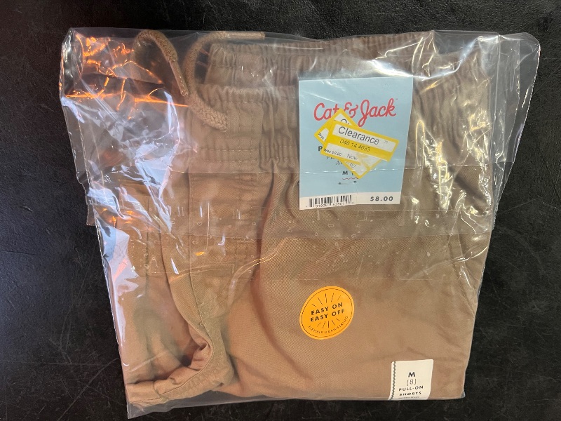 Photo 1 of M Boys' Playwear 'at the Knee' Pull-on Shorts - Cat & Jack™ Dark Khaki M: Cotton Twill, Drawstring Waist