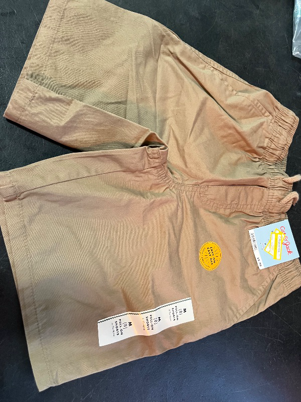 Photo 1 of M Boys' Playwear 'at the Knee' Pull-on Shorts - Cat & Jack™ Dark Khaki M: Cotton Twill, Drawstring Waist