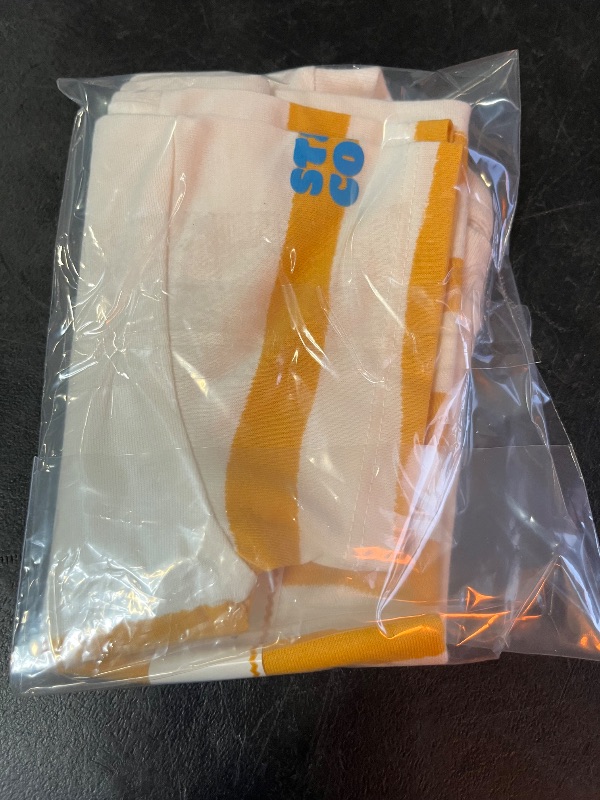 Photo 1 of 12M Toddler Boys' Yellow Striped Stay Cool Arm Patch T-Shirt - Cat & Jack™ Cream 12M