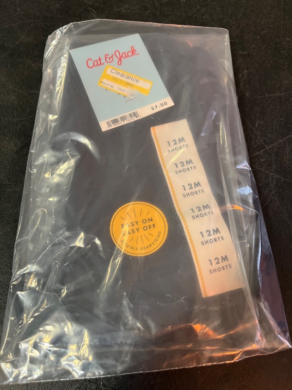 Photo 1 of 12M Toddler Boys' Pull-on Woven Shorts - Cat & Jack™ Navy Blue 12M: Cotton Twill, Midweight, Drawstring