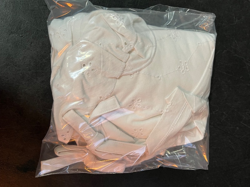 Photo 1 of L Girls' Sleeveless Knit Eyelet Dress - Cat & Jack™ White L: Midweight a-Line, Embroidered, Side Pocket
