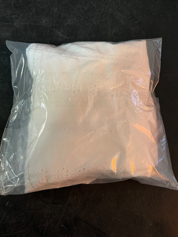 Photo 1 of M(8) Girls' Sleeveless Woven Eyelet MIDI Dress - Cat & Jack™ White M: Cotton Lined, Embroidered, Lace Trim, Side Pocket
